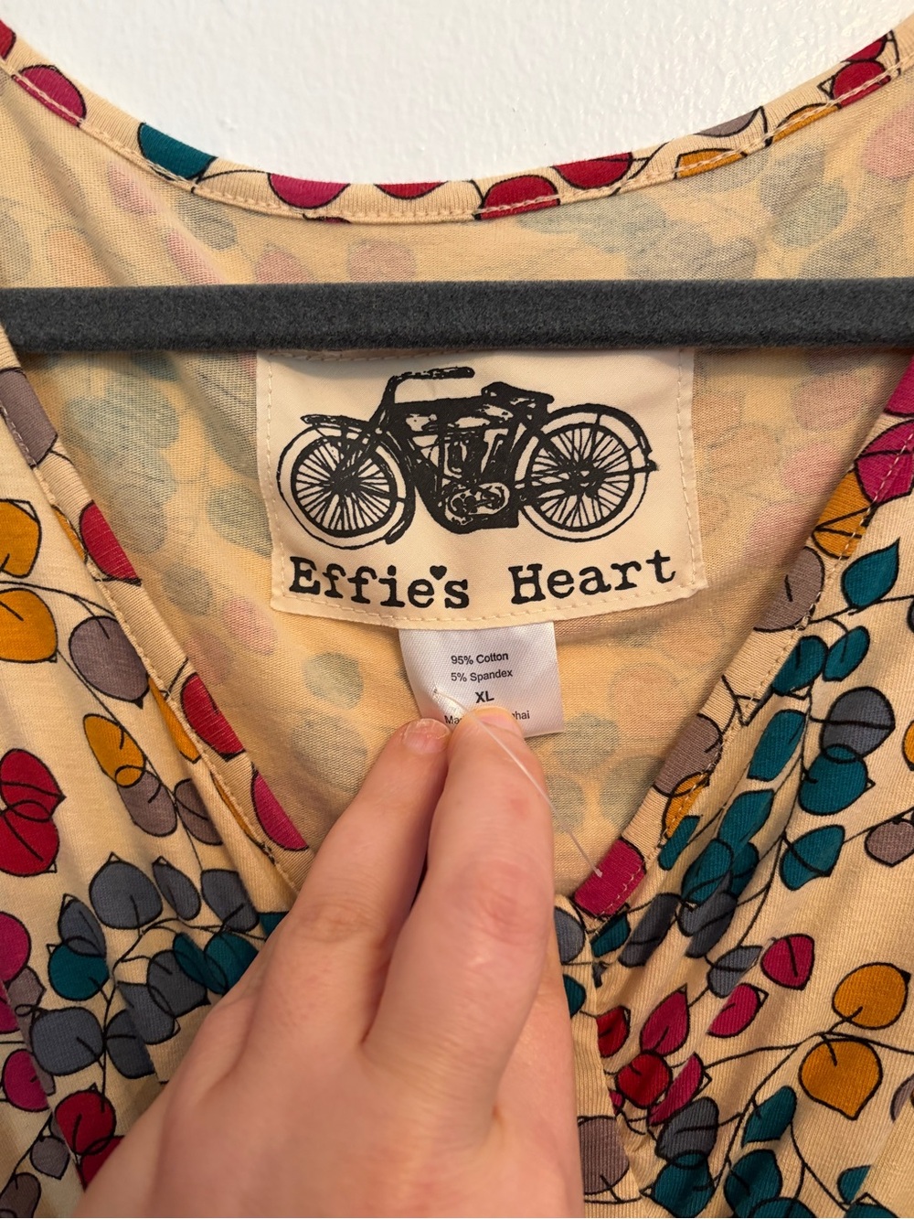 Effie's Heart Retro-Style Cream Midi Dress with Dot Print, XL - Picture 4 of 5